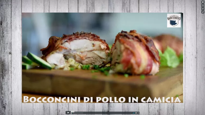 Contramuslos de pollo envueltos con pancetta