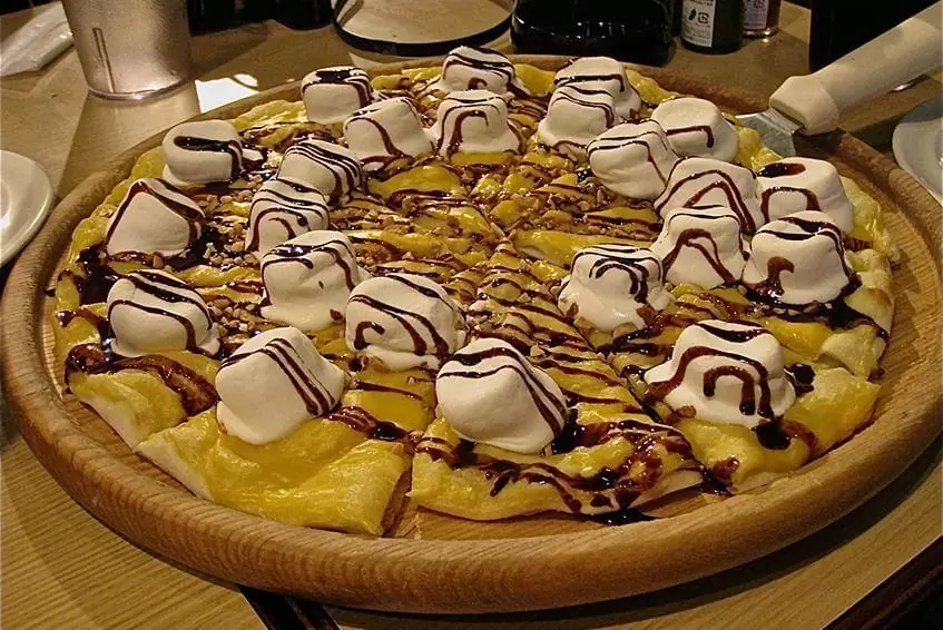 The tasty Japanese pizza