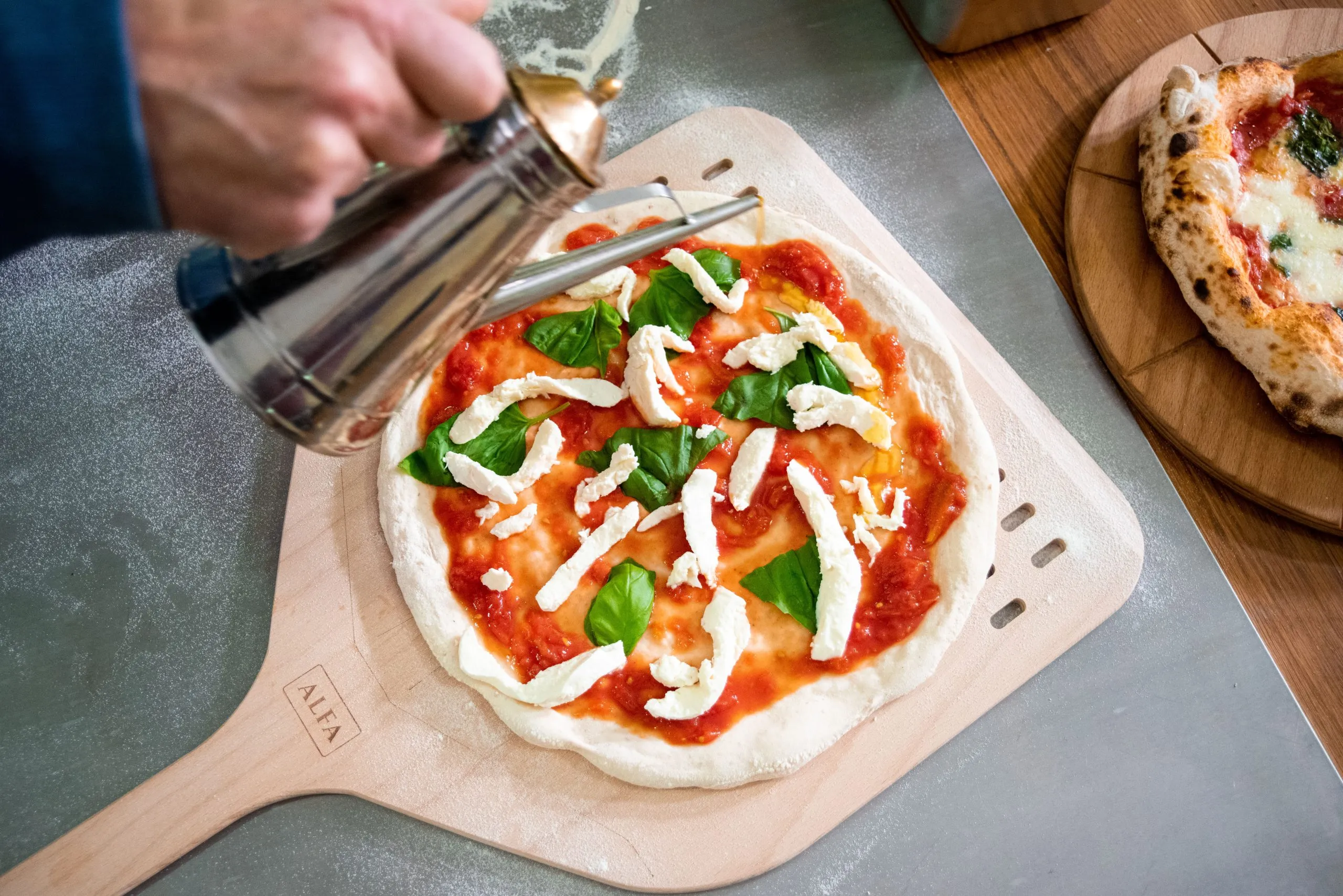 Houten pizzaschep